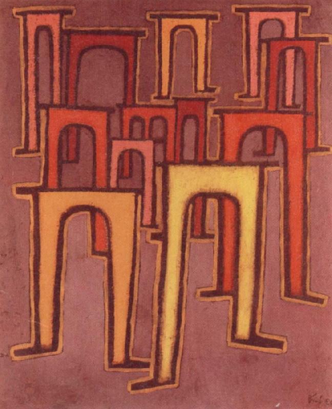 Paul Klee Revolution des Viadukts Sweden oil painting art